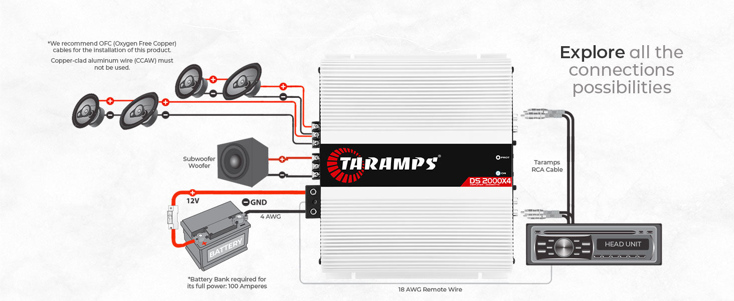Taramps DS 2000x4 Car Audio Amplifier